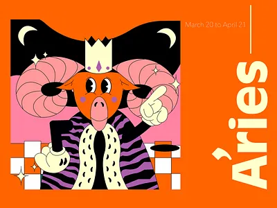 Aries Cuphead branding character cuphead dance horoscope identity illustration logo typography ux