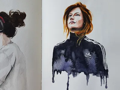 Sketches illustration portrait sketch watercolor watercolour