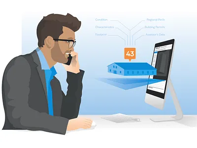 Insurance app design illustration