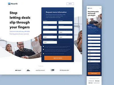Landing page brand identity branding concept design fonts interface landing ui uiux ux vector
