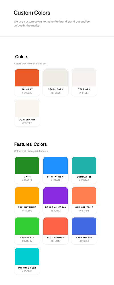 Custom Color Palette UI – Elevating Brand Identity branding design ui ux