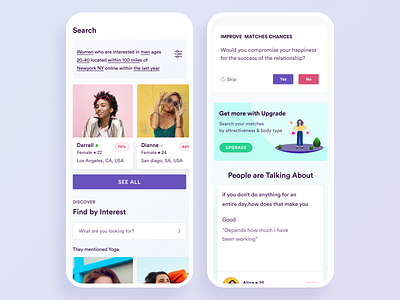 Dating App app app design application creative dating datingapp dribbble 2020 ios iosapp light love matching minimal mobile ui ux