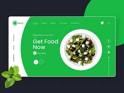 Food Landing ui design graphic design logo photoshop ui ux web web design xd design