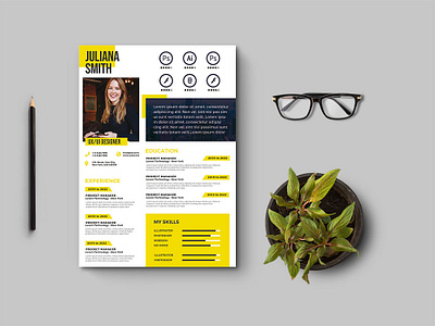 Free Creative A4 Resume Template cv cv resume template free cv free cv template free psd free resume free resume template freebie freebies resume
