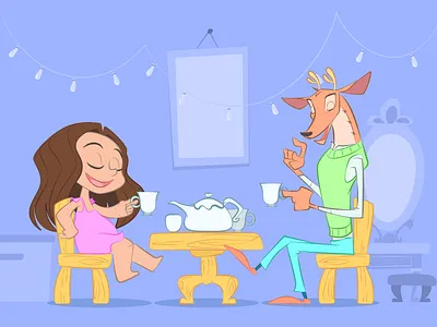 Helena's Tea Party book illustration illustration vector vectorart