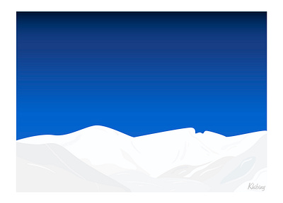 Khibiny mountains blue branding design flat flatdesign illustration khibiny mountains nature north picture sky snow vector winter