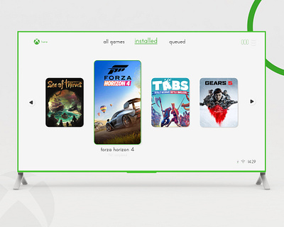 #DailyUI [20] Xbox TV APP app daily dailyui design home minimal tv ui uidesign ux xbox xbox one