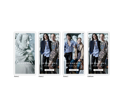 Burberry September Collection - Digital Advertising banners digital advertising html html5 layout storyboarding storyboards