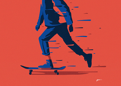 Skateboarding illustration illustrator cc poster art skate skateboarding street vector