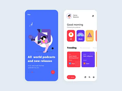 Podcast platform concept app concept app concept art design dribbble app figma illustraion illustration art ios mobile app onboarding pallete player podcast podcasting sound ui ux ui ux design uidesign