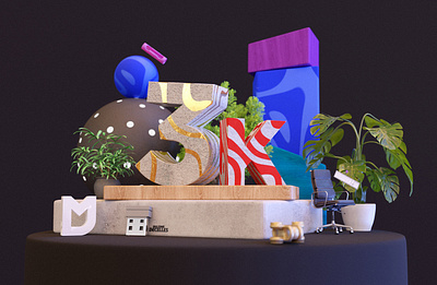 3k IG followers 3d aftereffects blender blender3d design graphics illustration instagram mograph motion