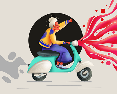 Living this life in style colorful design designer digital drawing illustration illustrator procreate ui