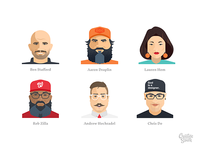 Creative South Avatars avatar creative south grain illustration people people illustration