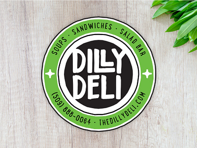 Dilly Deli Alt Logo & Sticker badge badge logo deli organic sandwich wenatchee