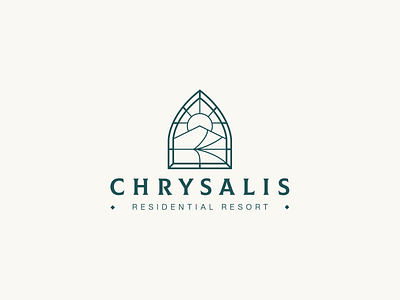 Chrysalis Residential Resort branding christian curacao green hotel identity design identitydesign logo minimal mountain resort resorts sun willemstad