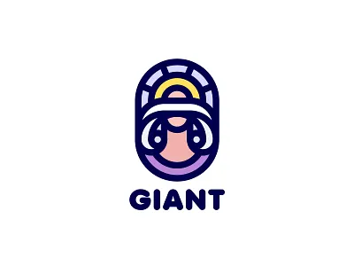 Giant Logo brand branding cloud fairy tale giant illustration label lastspark legend line logo logotype man mark myth outline sky sun