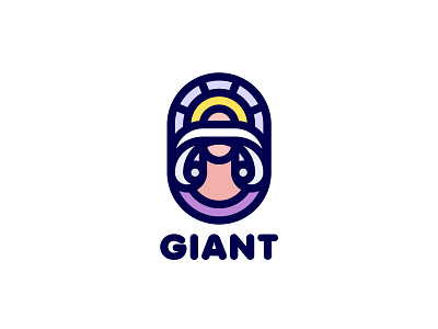 Giant Logo brand branding cloud fairy tale giant illustration label lastspark legend line logo logotype man mark myth outline sky sun