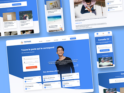 Partnaire - Rebranding interim job landing landing page mobile