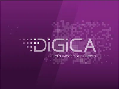 Digica "Digital marketing company" app design flat icon illustration logo vector web website