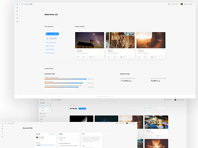 Media Platform 2020 Shots admin dashboard grid media ui ui design