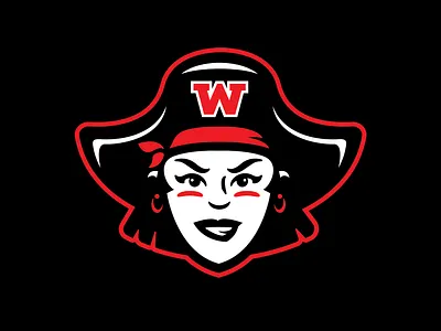 Wellesley Lady Raiders branding female girl lady lady pirate logo pirate raider sports