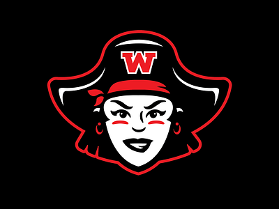 Wellesley Lady Raiders branding female girl lady lady pirate logo pirate raider sports
