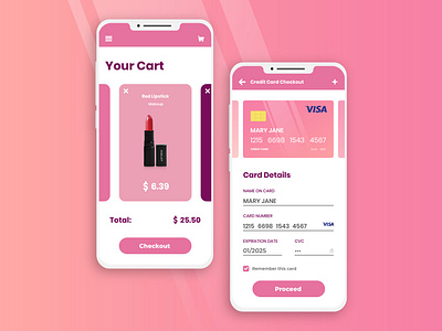 Daily UI 002 - Credit Card Checkout adobe xd checkout page daily ui daily ui 002 dailyui dailyuichallenge ecommerce app ui