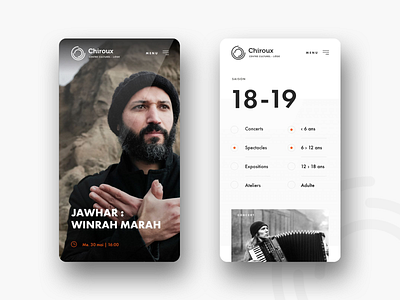 Chiroux — Mobile cultural culture event mobile mobile ui ui ux