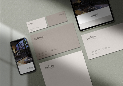 Cuatro Architetcs & Engineers brand brand design brand identity branding corporate brand identity design dribble graphic design graphicdesign logo mockups packaging type typography