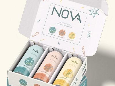 Gift Packaging For NOVA ad design art direction brand collateral branding design dtc brand logo design packaging design social media design