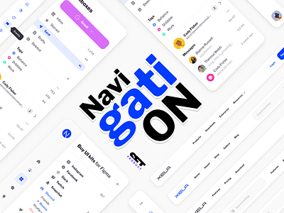 Navigation UI design templates 🕹 XELA Dashboard kit app design drawer figma list navigation sidebar sidenav templates ui ui kit