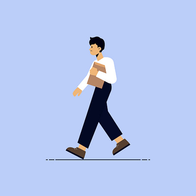 Need Job / Job Applicant design flat illustration logo vector