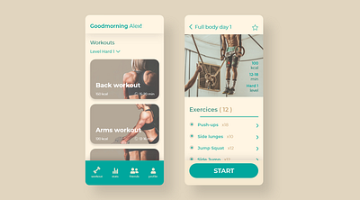 Daily UI Challenge #41 - Workout app app app design athlete challenge daily dailyui gym hipster training ui uidesign workout