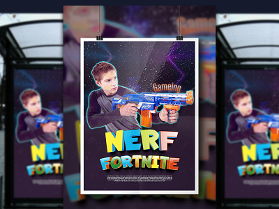 Kids gaming poster design branding business colorful corporate corporate identity design game graphic design illustration illustrator kids kids illustration logo nerf photoshop poster poster art poster design sports vector