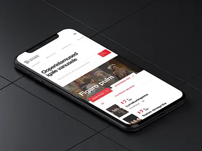 Estonian National Opera - Mobile app brand culture design eesti estonia opera red theatre typography ui ux