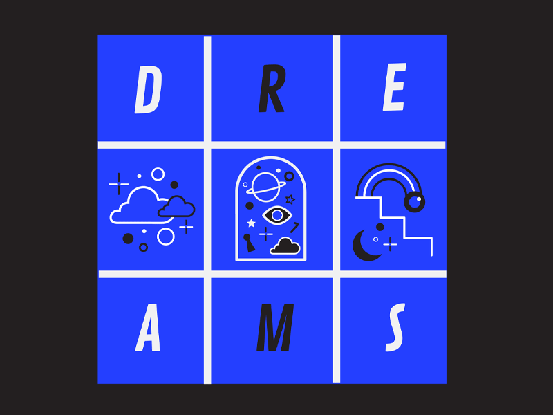 Dreams adobe illustrator branding dreams gif graphic design illustration typography vector vector illustration