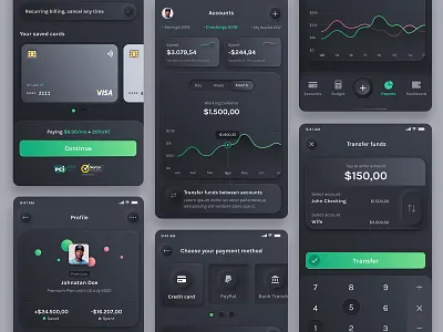 Neumorphic Dark budget budget budget planner button card chart dark design expense finance flat income mobile neumorphism payment method transfer ui ui elements uikit ux web