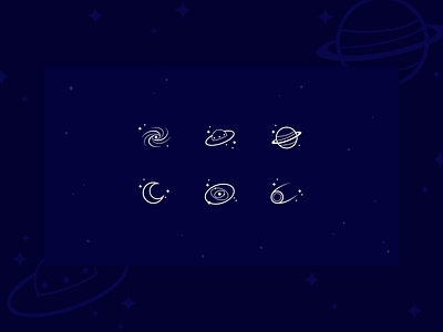 Cosmos icons adobe illustrator cosmos icon icon set linear icons moon outline planets universe vector