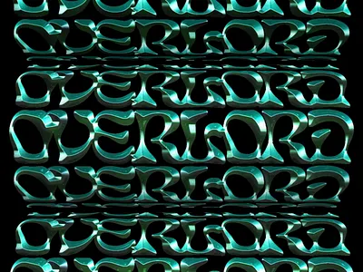 overlord chrome 3d 3d animation animation chrome gif gradient metal motion texture type typography vector