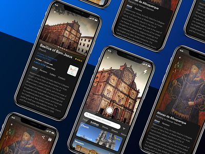 Virtual Tour Assistant App adobe adobexd app application assistant concept dark dark ui darkmode design guide iphone mobile mobile ui mockup prototyping tour ui uiux ux