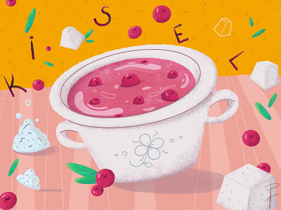 A Kisel beverage design drinks flat food illustration free time illustration photoshop procreate quarantine stay at home