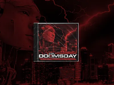 Doomsday - MF DOOM - Cover design acid album art album artwork album cover colourful cover cover art cover artwork cover design design duotone liquid mf doom rap trippy