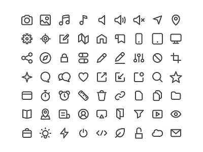 Icon Set app icon icon set ios line office set symbol ui