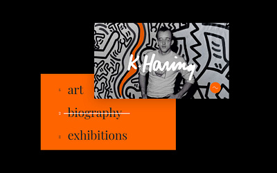 Keith Haring Website Design art design keith haring minimal modern ui uidesign ux website website concept website design