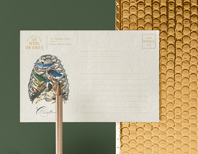 Les Petits Amoureux brand brand design brand identity branding identity design illustration postcard print design restaurant branding restaurant logo