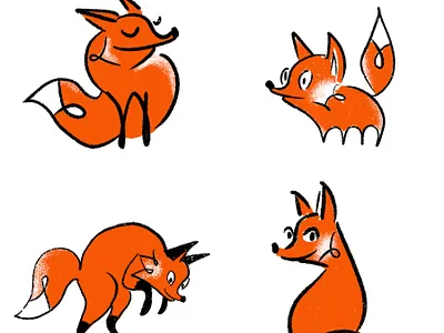 Fox calm character chill cool fox meditation meditation app orange sleeping