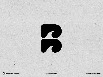 36 Days of Type - B 36daysoftype 36daysoftype07 b logo billabong branding logo logomark surf typography wave