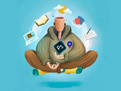 Meditation Design art design designer illustration illustration design illustration digital illustrator meditation painting photoshop soul