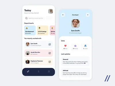 HR Management App animation app design graphic design hr hr management human resources interface mobile mobile app mobileui motion design purrweb ui uiux ux