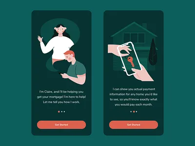 Onboarding Illustrations app branding design home icons illustration illustrations mobile onboarding realestate tour ui ux